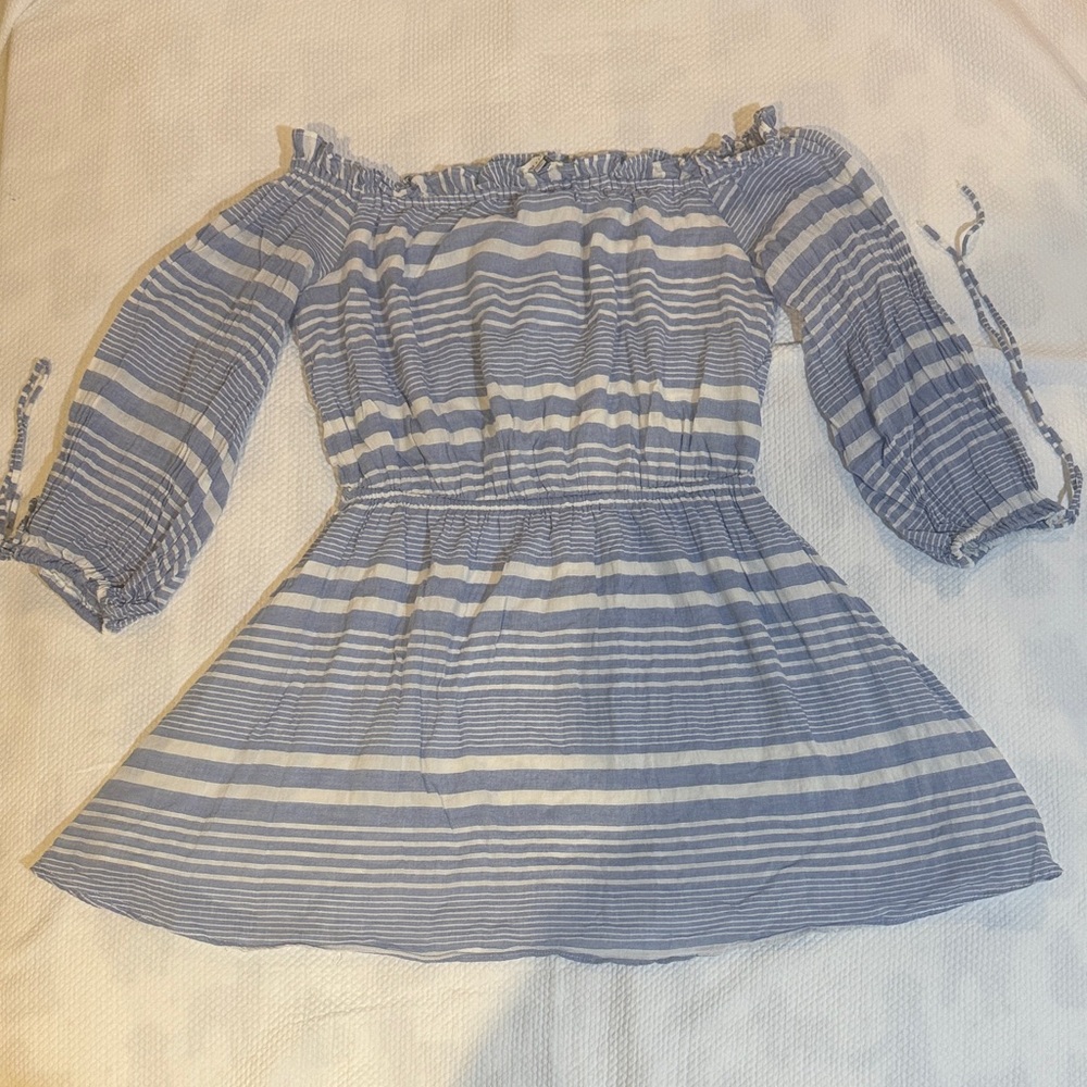 Striped Blue and White mini Dress